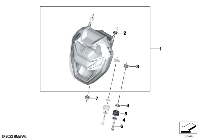 63128395663 - : Led Headlight             for BMW-Motorrad Image