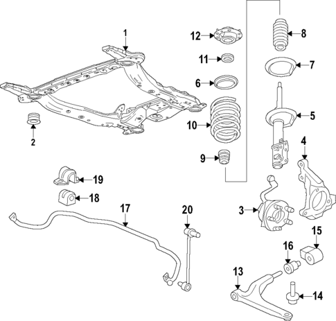 Front Suspension for 2021 Chevrolet Malibu #0