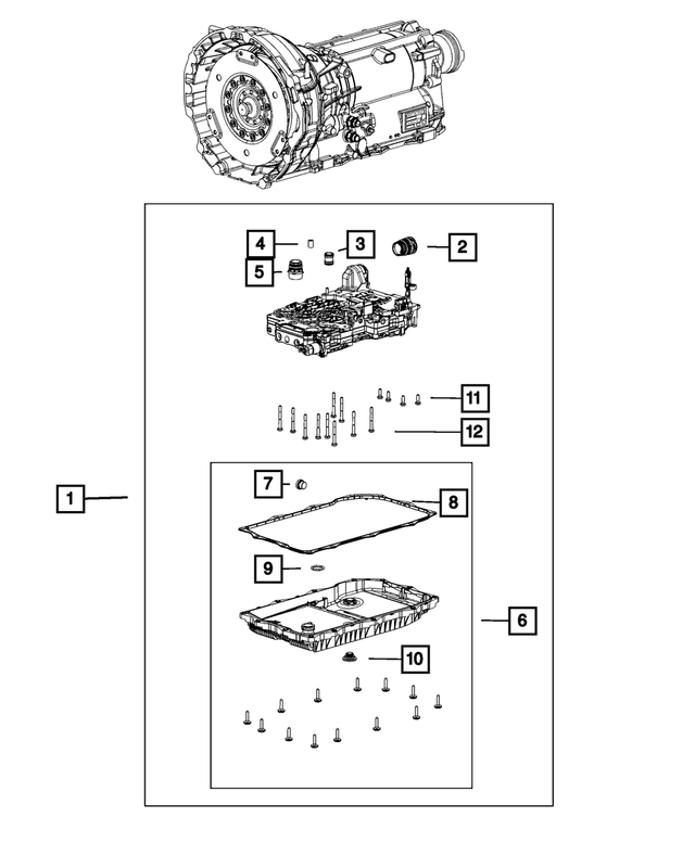 RL259301AB - Electrical: Transmission Valve Body &amp; Control Unit for Mopar Image