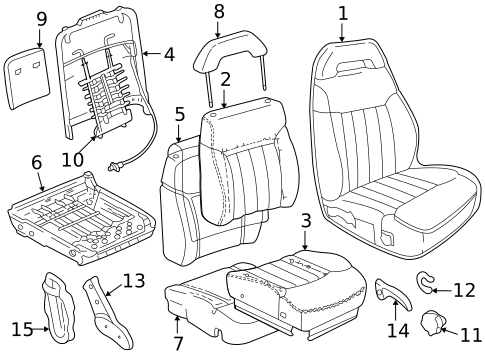 Front Seat Components for 1995 Chevrolet S10 #1