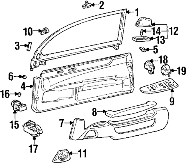 9033910002C0 - Body: Door Interior Trim Panel Cap for Lexus Image