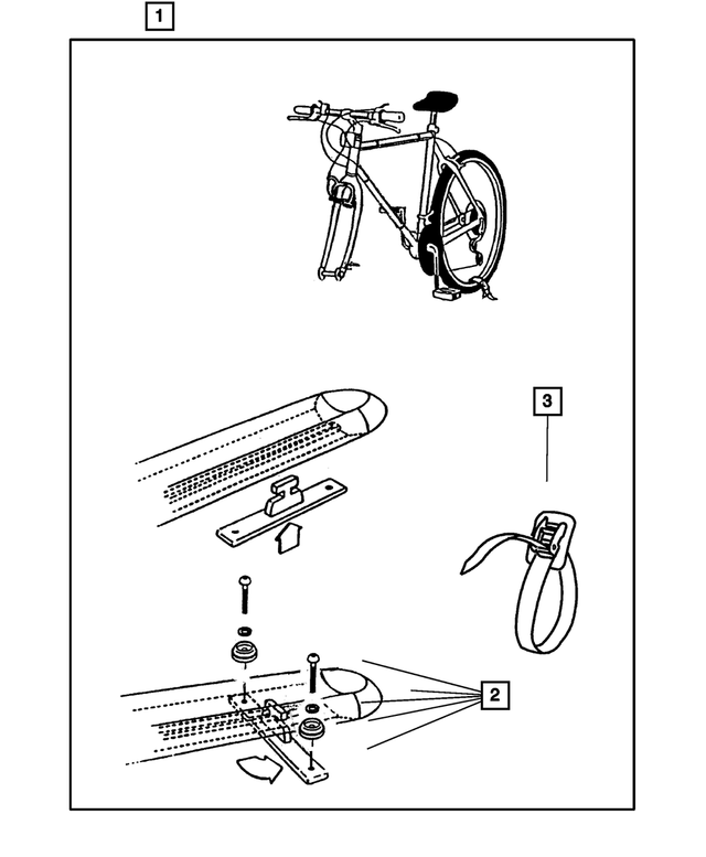 82211765 - Mopar Accessories - Component Parts: Bike Carrier Kit for Mopar Image