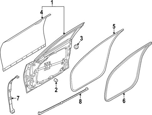 Door & Components for 2023 Genesis G80 #1