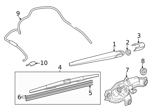 Wiper Arm, Blade, & Related Components for 2025 Mazda CX-50 #0