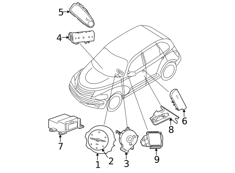 Air Bag Components for 2002 Chrysler PT Cruiser #0