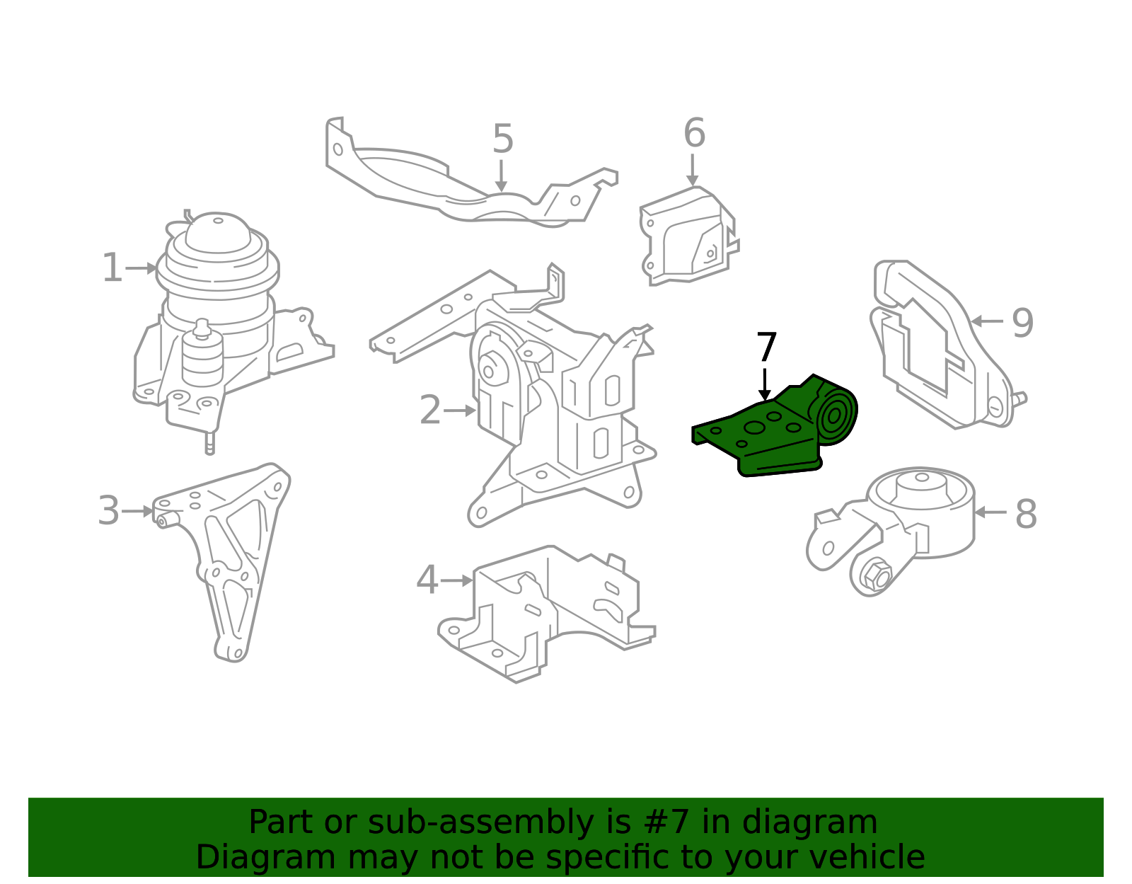 2012-2019 Toyota Prius C Engine Support Rod 12364-21130 | OEM Parts Online