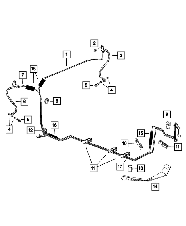 4854455AM - Brakes: Brake Hose, Left for Mopar Image
