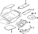 25634170 - Body: Pkg Tray Trim for Cadillac: Seville Image