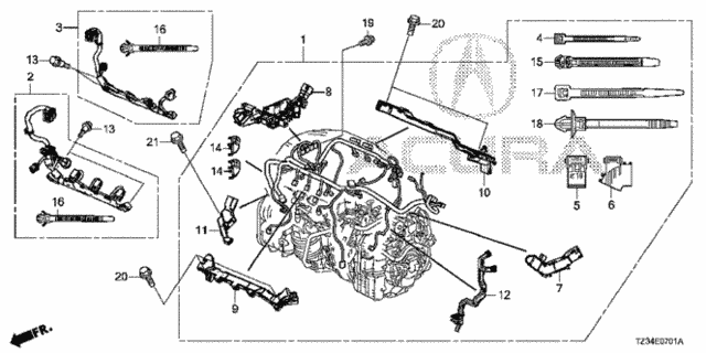 Engine Wire Harness (2) for 2019 Acura TLX #0