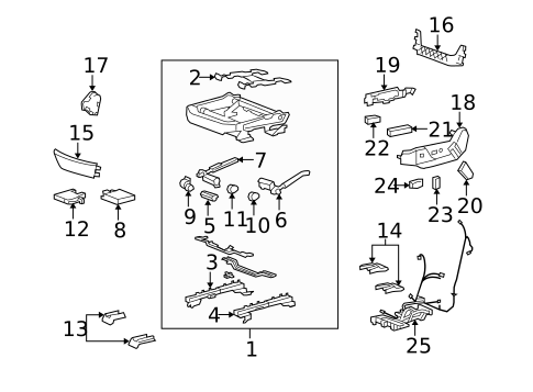 Driver Seat Components for 2010 Cadillac CTS #4