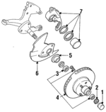 E6LY1102A - Brakes: Hub &amp; Rotor for Ford: Mustang | Lincoln: Continental, Mark VII Image