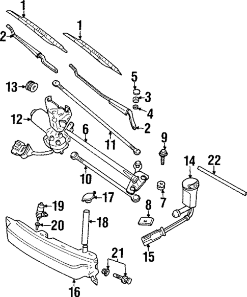Wiper & Washer Components for 1998 Cadillac Catera #0