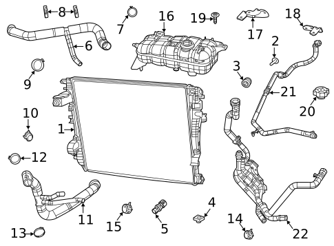 Radiator & Components for 2020 Ram 1500 #0