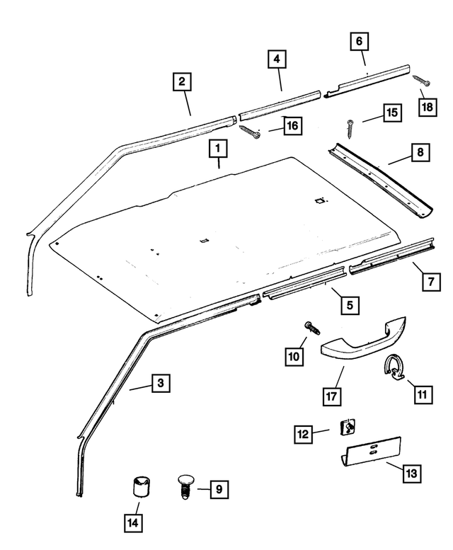 « 5GG38LAZAF – Interior Trim : Garnissage De Pare-brise Moulure, Côté Droit pour Mopar Image »