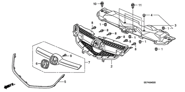 Front Grille for 2008 Acura TL #0
