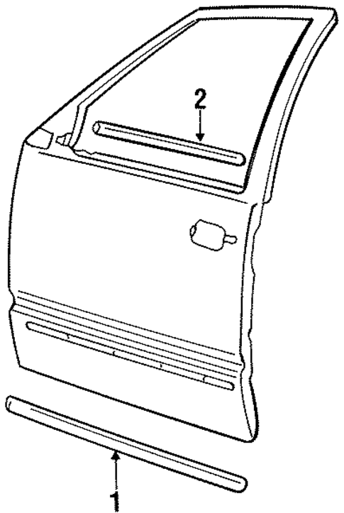 Exterior Trim - Front Door for 1995 Volvo 850 #0