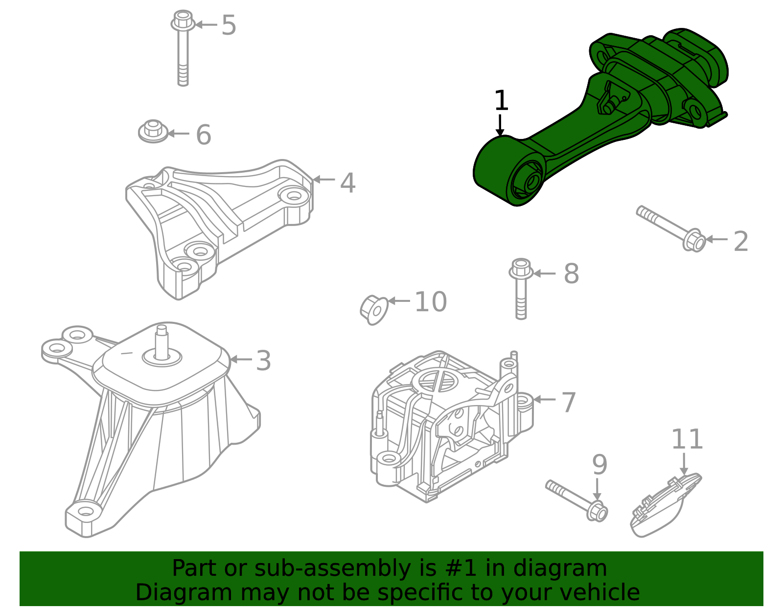 21950-L1100 - High-Quality Engine Support Rod for 2020-2023 Hyundai ...