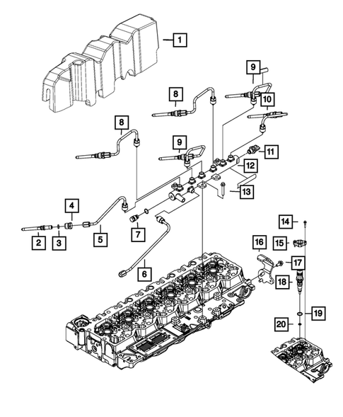 Fuel Rail and Injectors for 2013 Ram 2500 #0