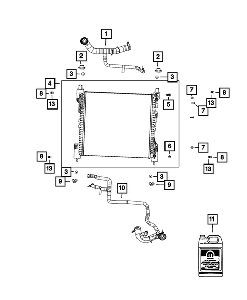 Radiator and Related Parts; Charge Air Cooler for 2023 Jeep Grand Cherokee L #5