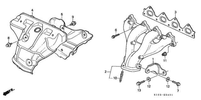Exhaust Manifold (2) for 1997 Honda CR-V #0