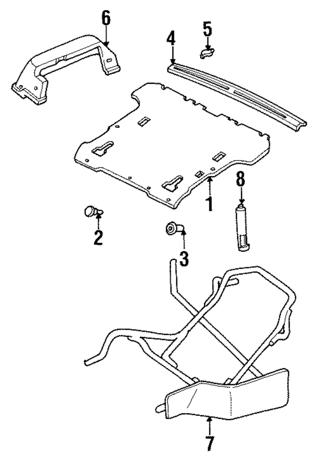 S08368865A90 - : Floor Mat Fastener for Mazda Image