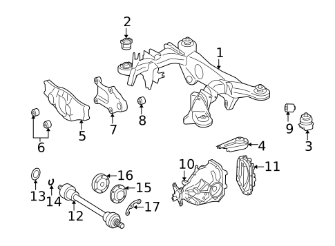 Axle & Differential for 2013 Mercedes-Benz S350 #0