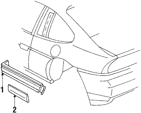 Moldings for 1985 Pontiac Fiero #1