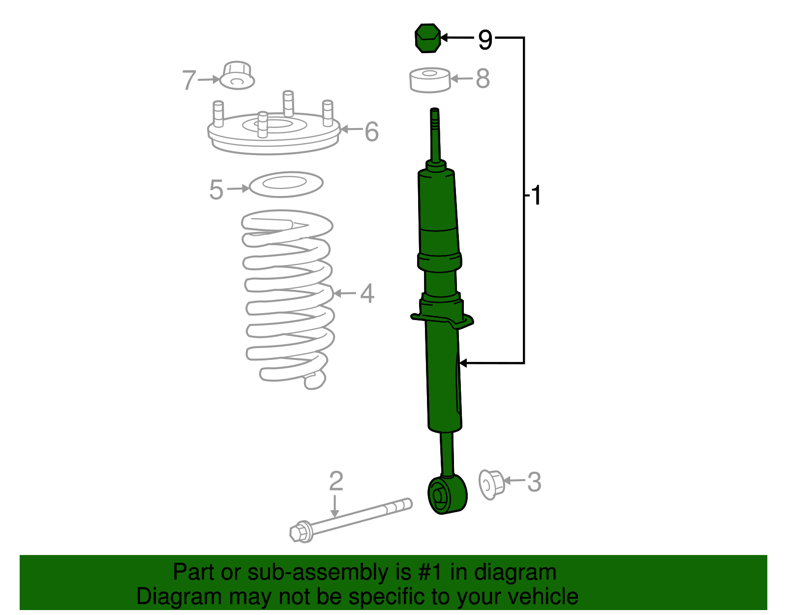 Genuine Toyota Shock Absorber part# 48510-80824 for 2016
