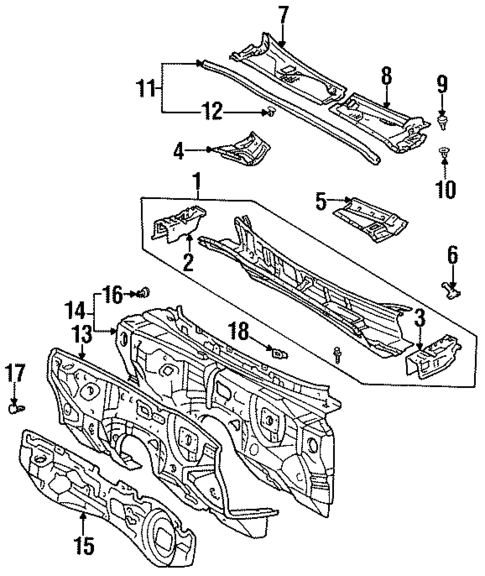 Cowl for 1998 Lexus LS400 #0