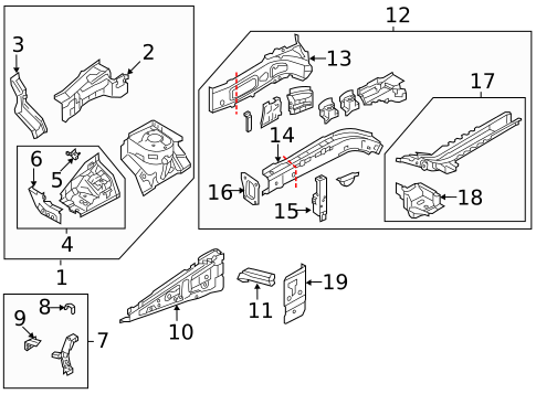Structural Components & Rails for 2025 Mitsubishi Outlander Sport #0
