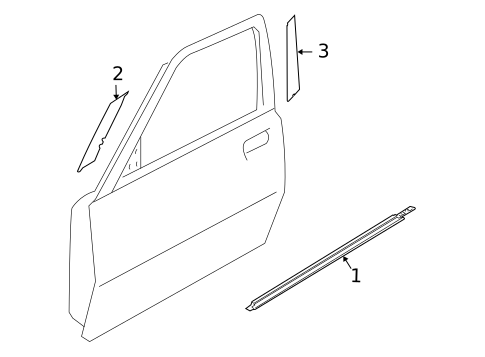 Exterior Trim - Front Door for 2009 Suzuki SX4 #0