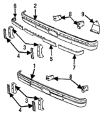 4249818 - Body: Face Bar for Dodge: D100, D150, D250, D350, Ramcharger, W100, W150, W250, W350 Image