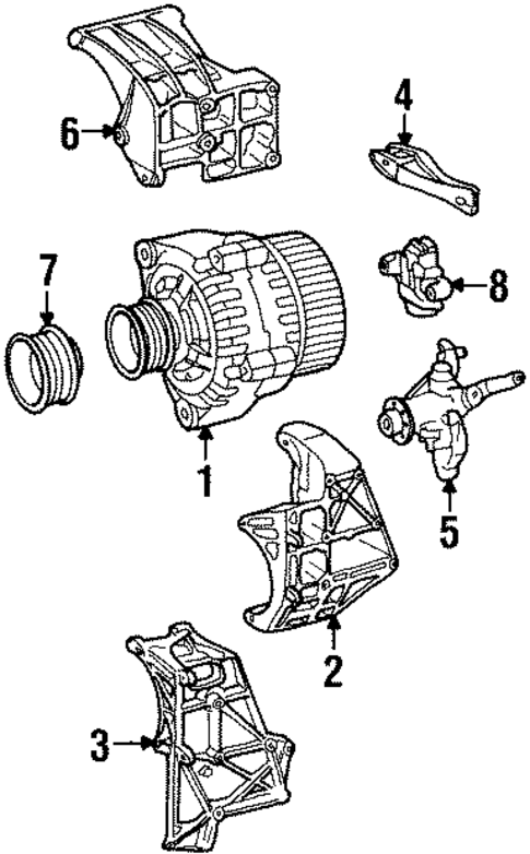 Alternator for 1993 Mercedes-Benz 600SL #0