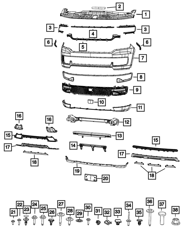 6UG18SZLAA - : Fascia Applique for Mopar Image