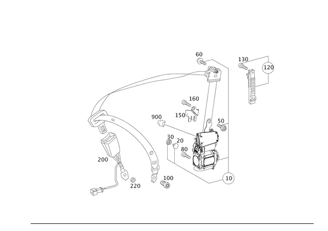 109900404 - Driver Seat: Cap Screw with Flange for Mercedes-Benz Image image