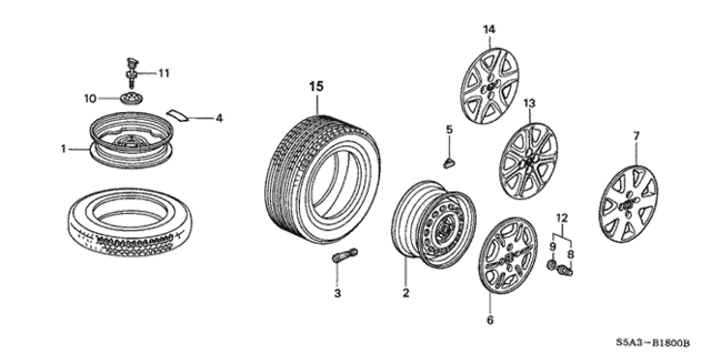 Wheel Disk (1) for 2001 Honda Civic #0
