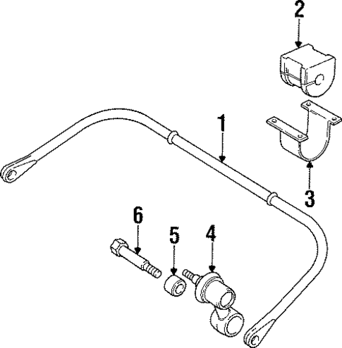 Stabilizer Bar & Components for 1997 Land Rover Defender 90 #0