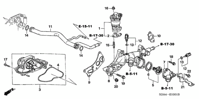 Water Pump (V6) for 2004 Honda Accord #0