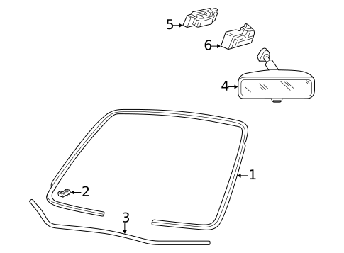 Glass - Windshield for 2005 Ford Freestyle #0
