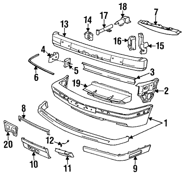 51112232453 - Body: Bumper Cover for BMW Image