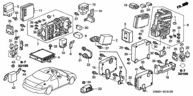 Control Unit (Cabin) for 2001 Acura CL #0