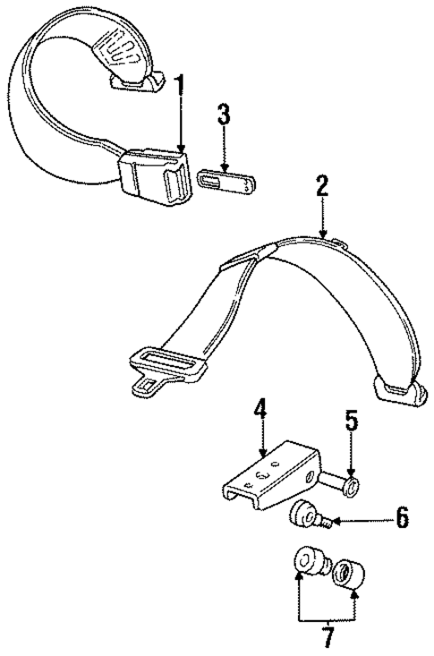 Rear Seat Belts for 1995 Land Rover Discovery #0