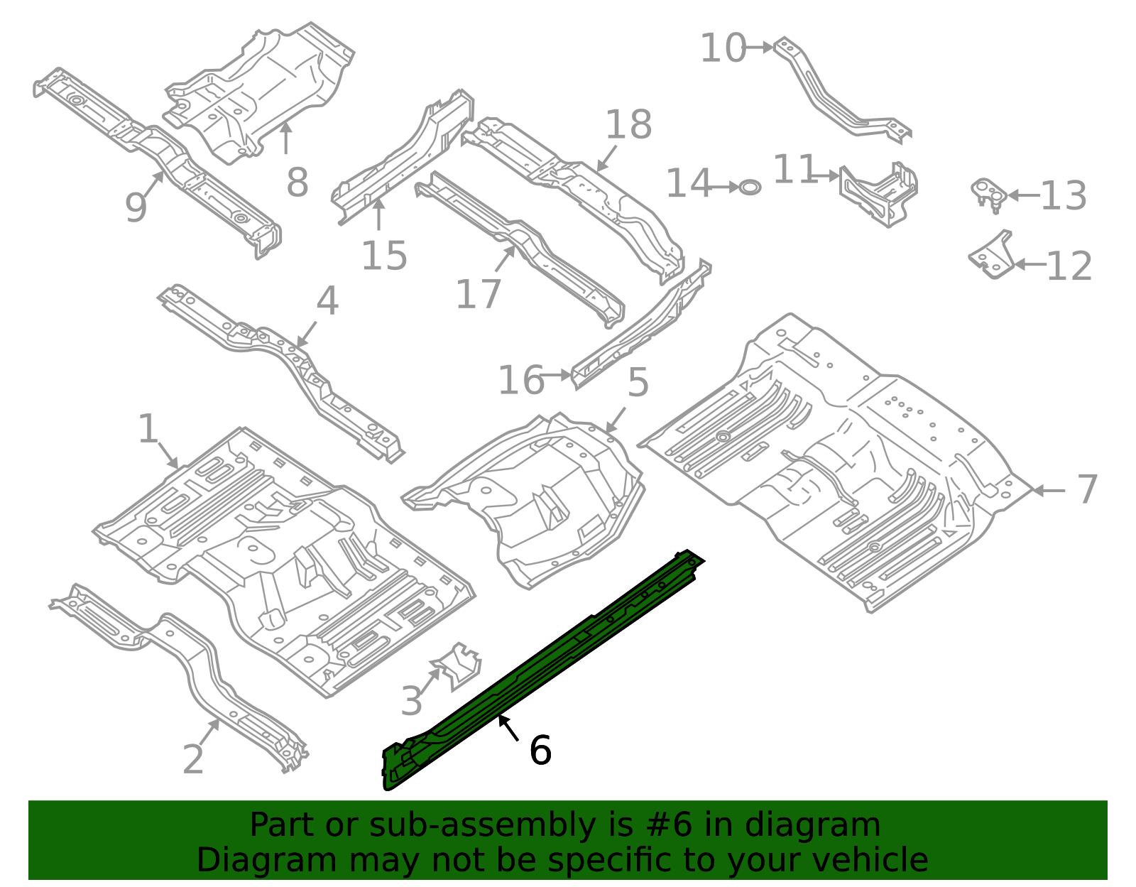 2004-2015 Nissan Floor Side Rail 76450-7S030 | OEM Parts Online