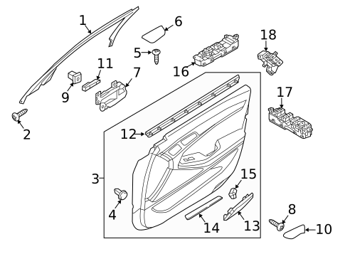 Interior Trim - Front Door for 2018 Genesis G80 #0