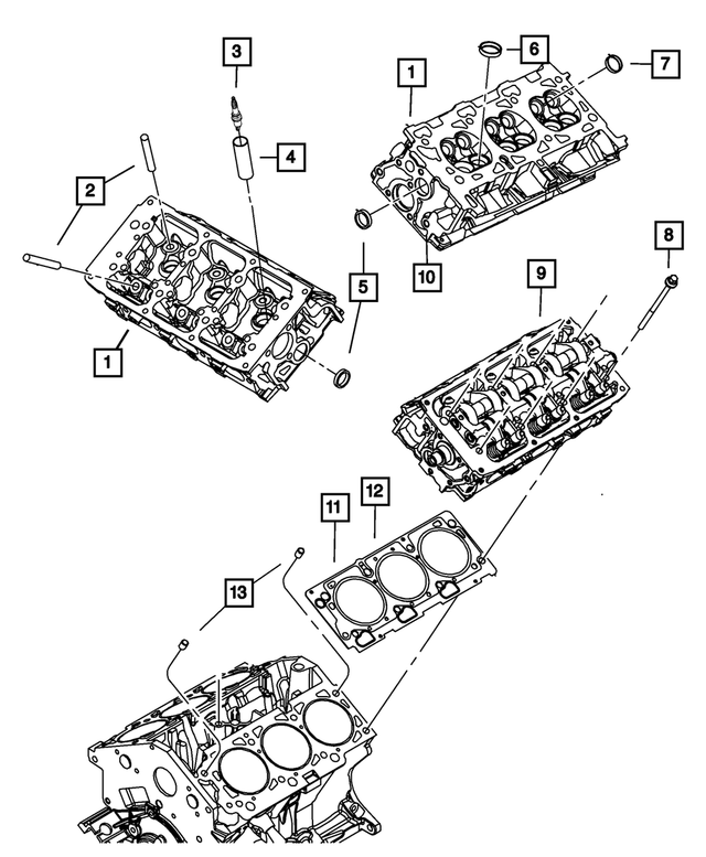4792925AA - 3.5L Gas; Engine: Cylinder Head, Right And Left for Mopar Image