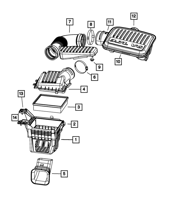 53032799AA - Fuel: Ambient Air Duct for Mopar Image image