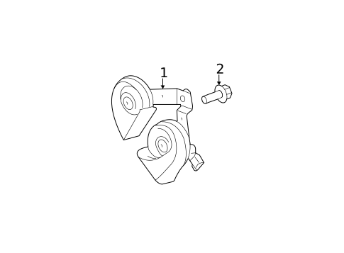 Horn for 2012 Ford F-350 Super Duty #0