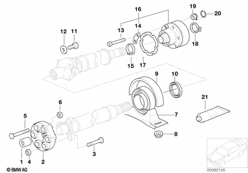 Prop Shaft, Single Components for 1999 BMW M5 #0