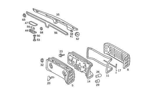 Rear and License Plate Lamp for 1991 Mercedes-Benz 300SEL #0