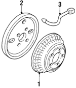 18013525 - Brakes: Backing Plate for Buick: Regal | Chevrolet: Camaro, El Camino, Monte Carlo, S10, S10 Blazer | GMC: Caballero, Jimmy S15, S15, Sonoma, Syclone | Oldsmobile: Bravada, Cutlass Cruiser, Cutlass Salon, Cutlass Supreme | Pontiac: Bonneville, Firebird, Grand Prix Image